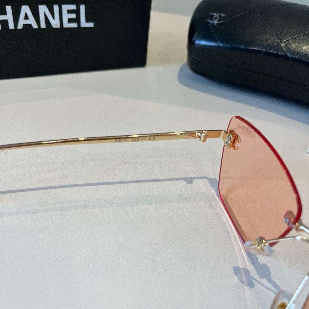 Inspired Chanel 6B073 – Rimless Square Sunglasses (1:1 Mirror Quality)