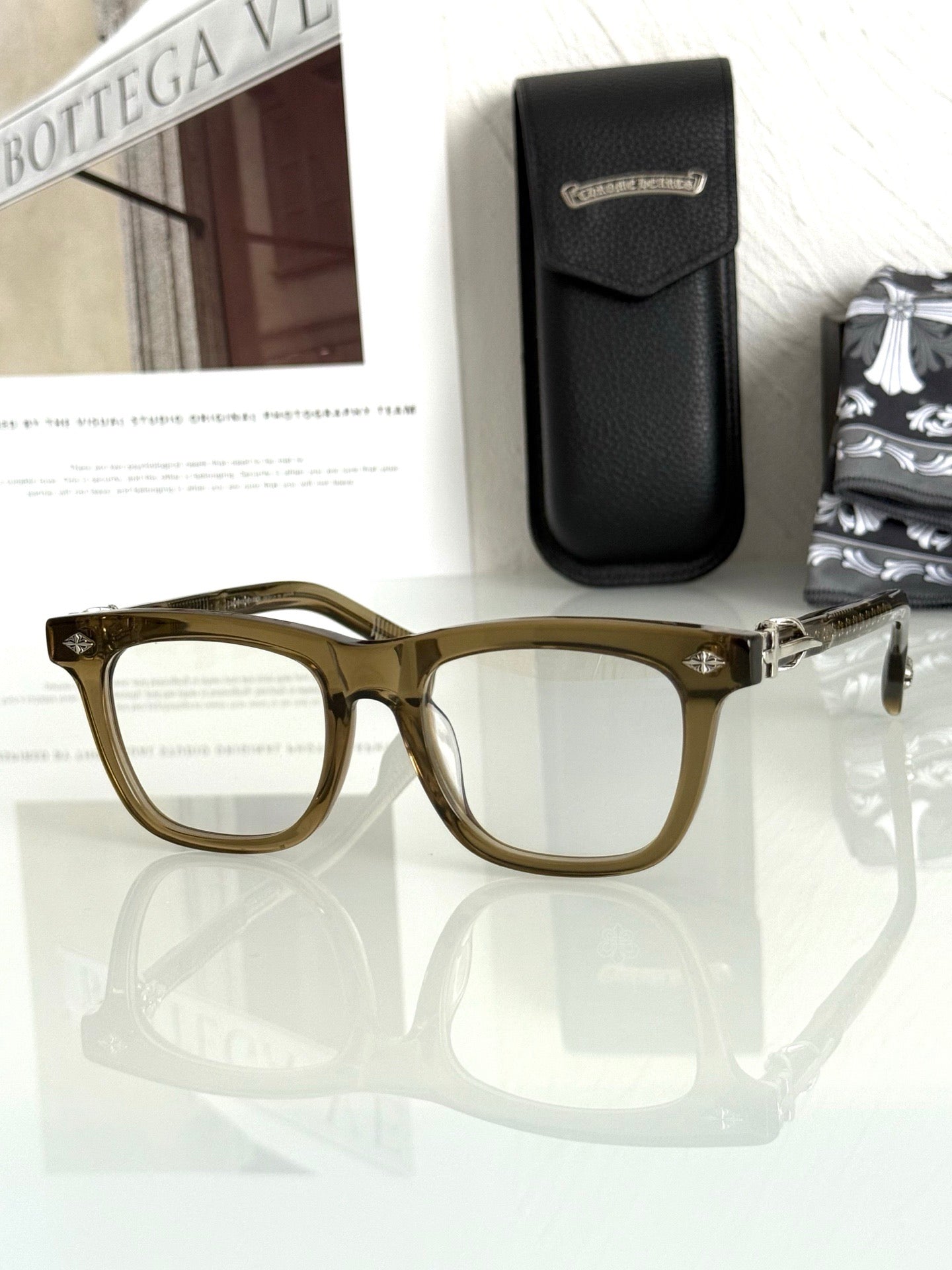 Inspired Chrome Hearts CH8251 – Handcrafted Acetate Square Optical Eyeglasses (1:1 Mirror Quality)