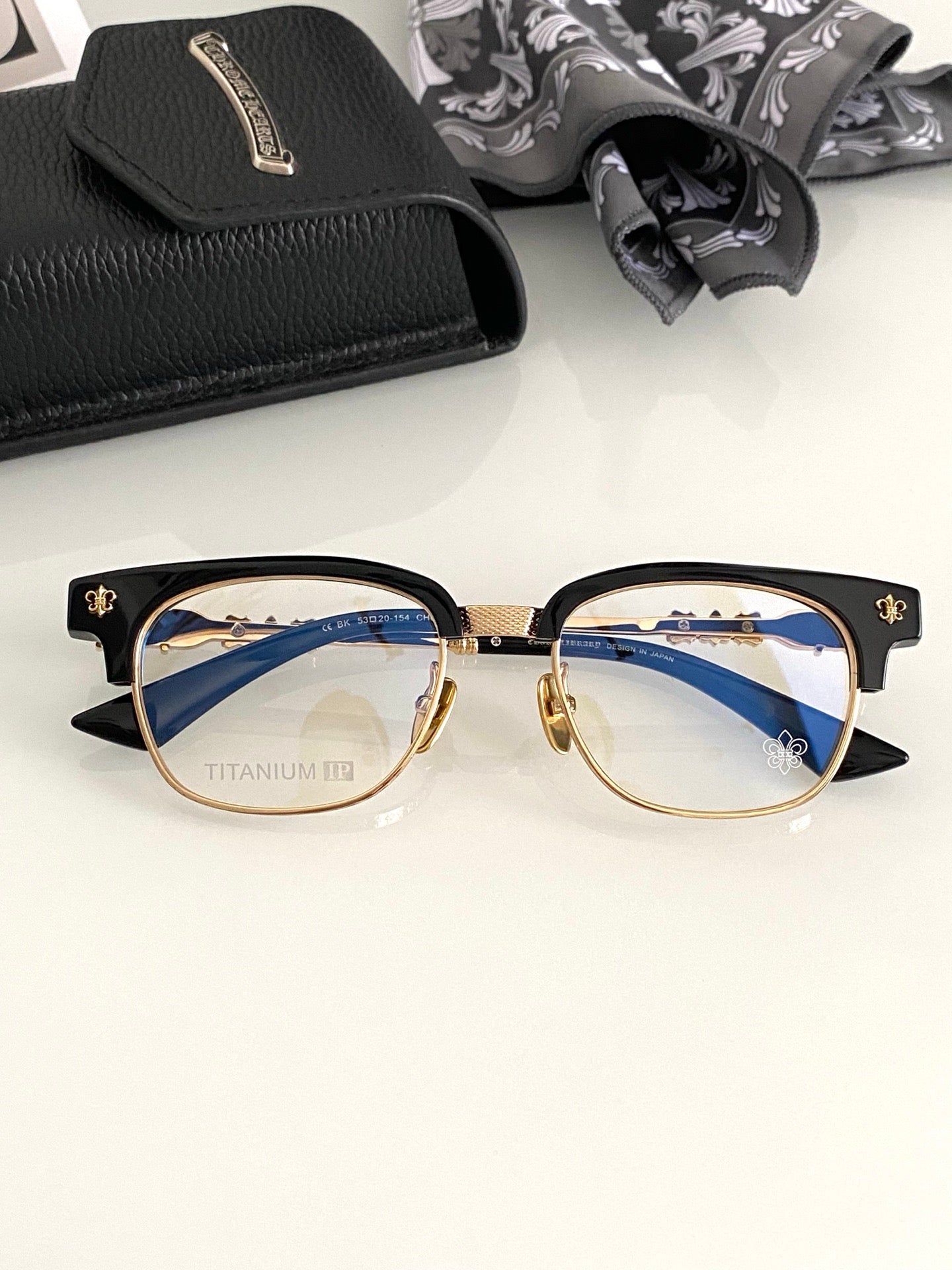 Inspired Chrome Hearts CH8224 – Bold Browline Optical Eyeglasses (1:1 Mirror Quality)