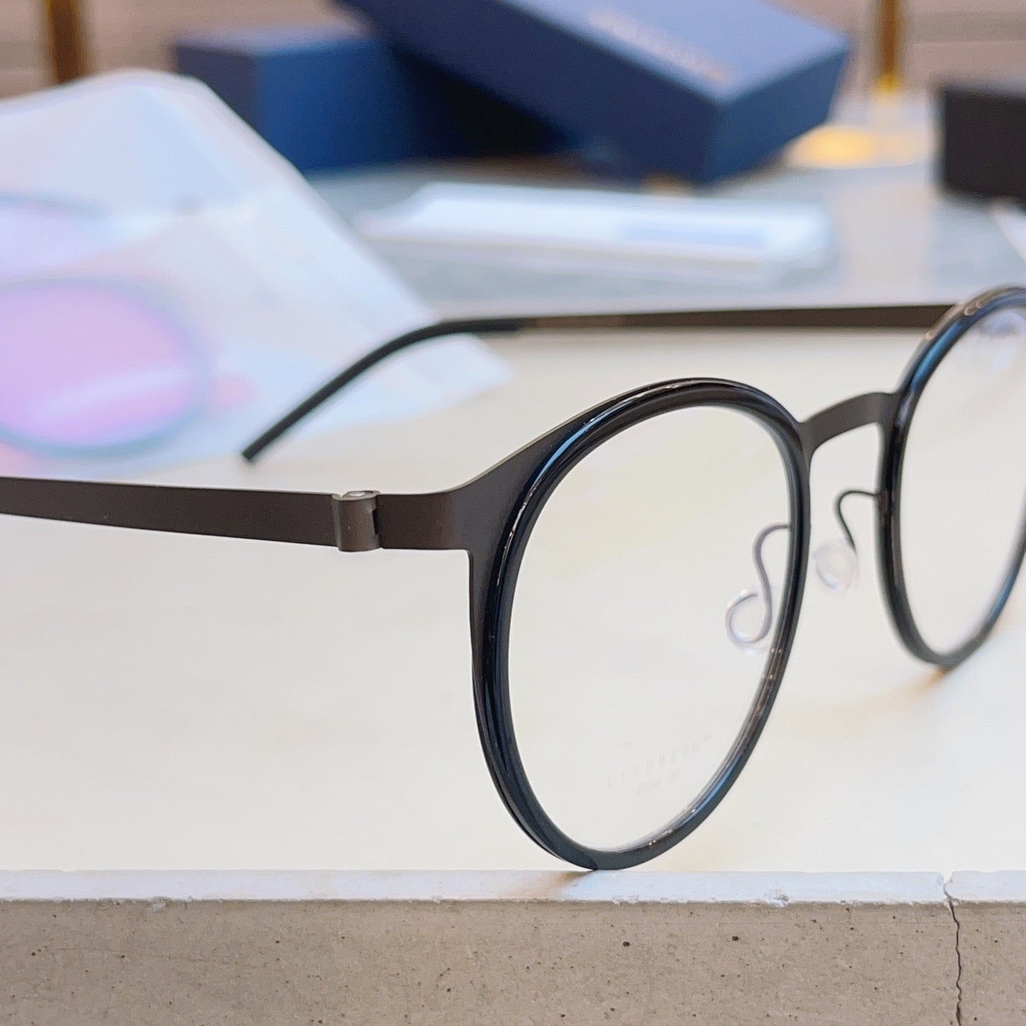 LINDBERG 9704 – Retro Cat-Eye Titanium Eyeglasses (High Edition)