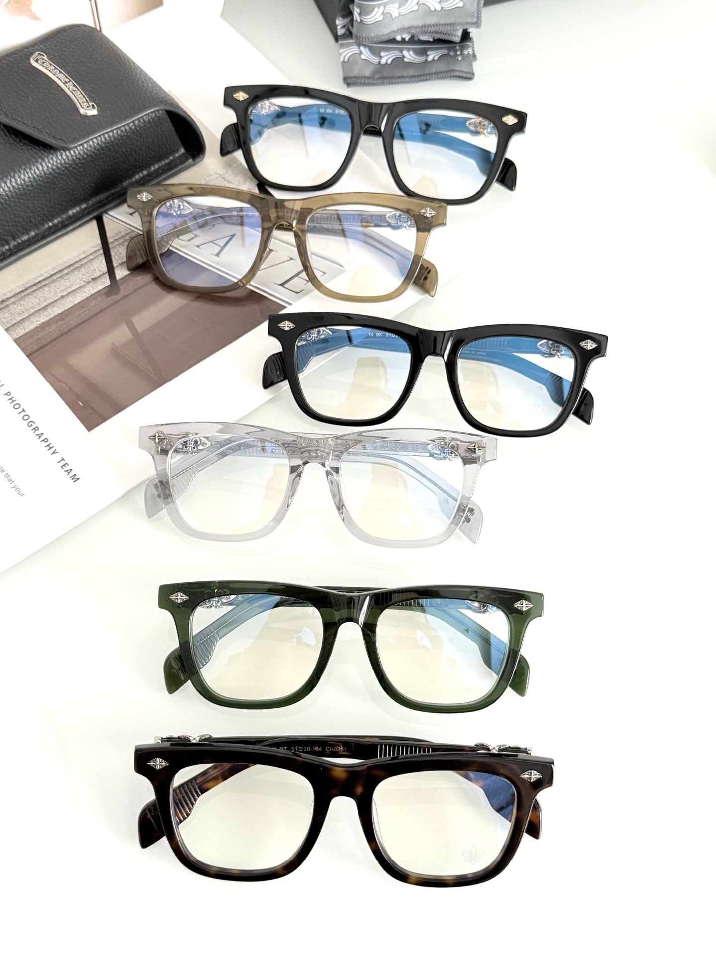 Inspired Chrome Hearts CH8251 – Handcrafted Acetate Square Optical Eyeglasses (1:1 Mirror Quality)
