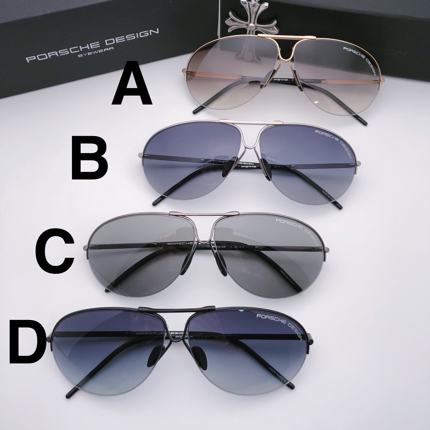 Inspired Porsche Design P’8442 – Gradient Aviator Sunglasses (1:1 Mirror Quality)