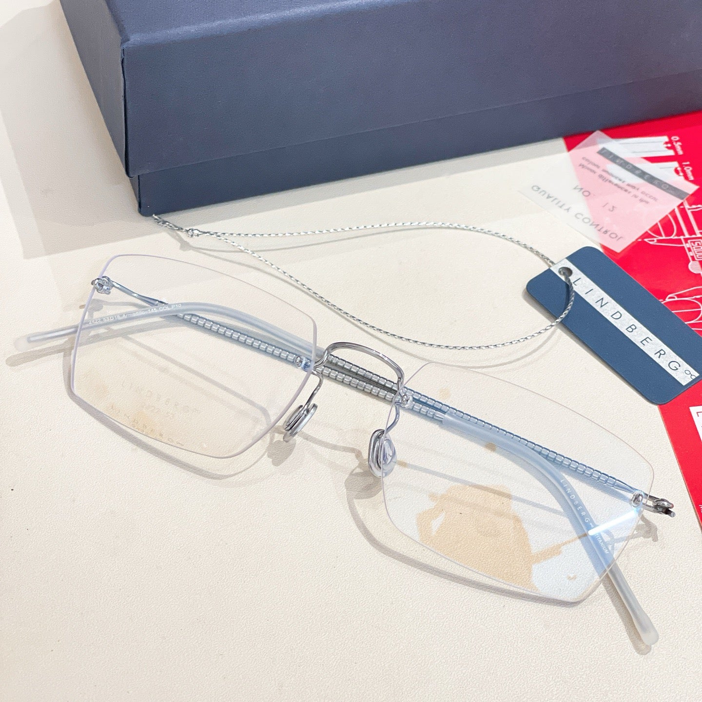 Inspired Lindberg 2422 – Rimless Titanium Eyeglasses (1:1 Mirror Quality, 18K Finish)