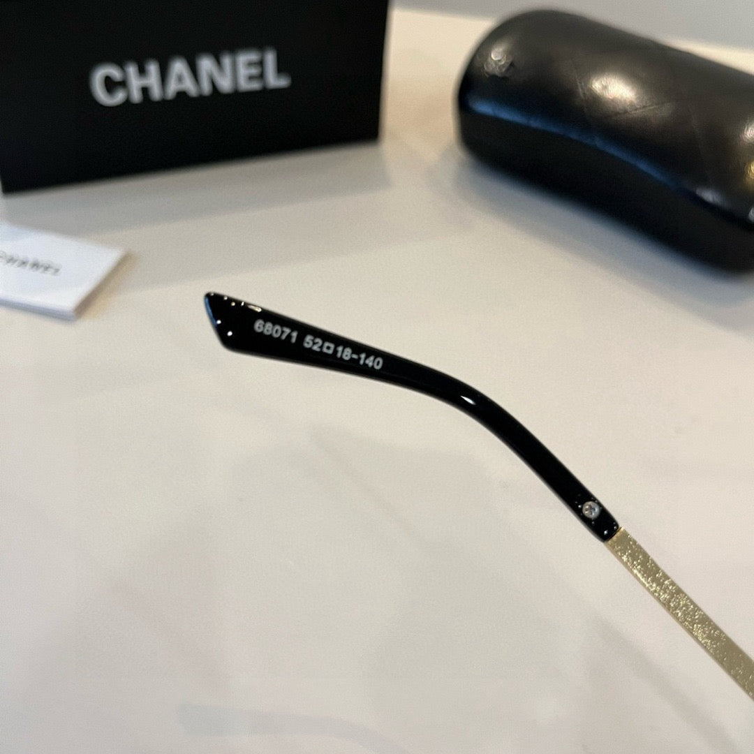 Inspired Chanel 68071 – Rimless Pink Sunglasses with Logo Temples (1:1 Mirror Quality)