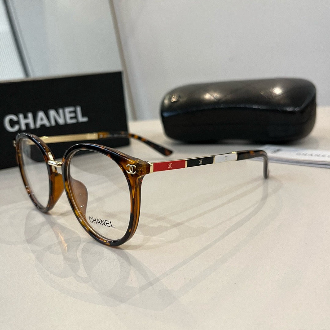 Inspired Chanel 3388 – Round Optical Eyeglasses with Signature Striped Temples (1:1 Mirror Quality)