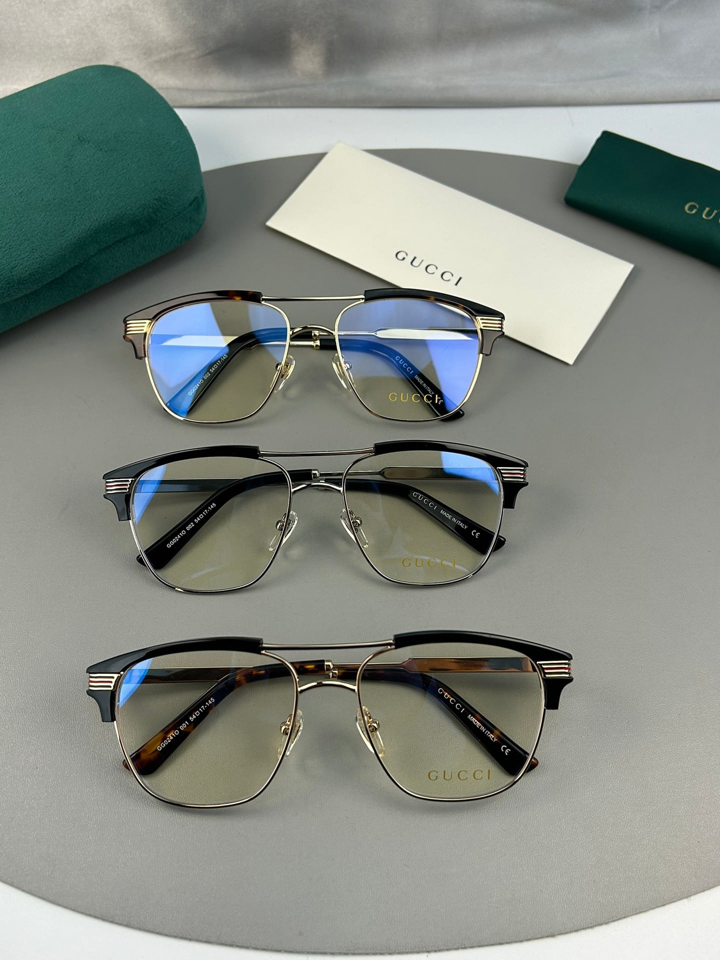 Inspired Gucci GG0241O Optical Eyeglasses – Classic Square Frame (1:1 mirror quality)