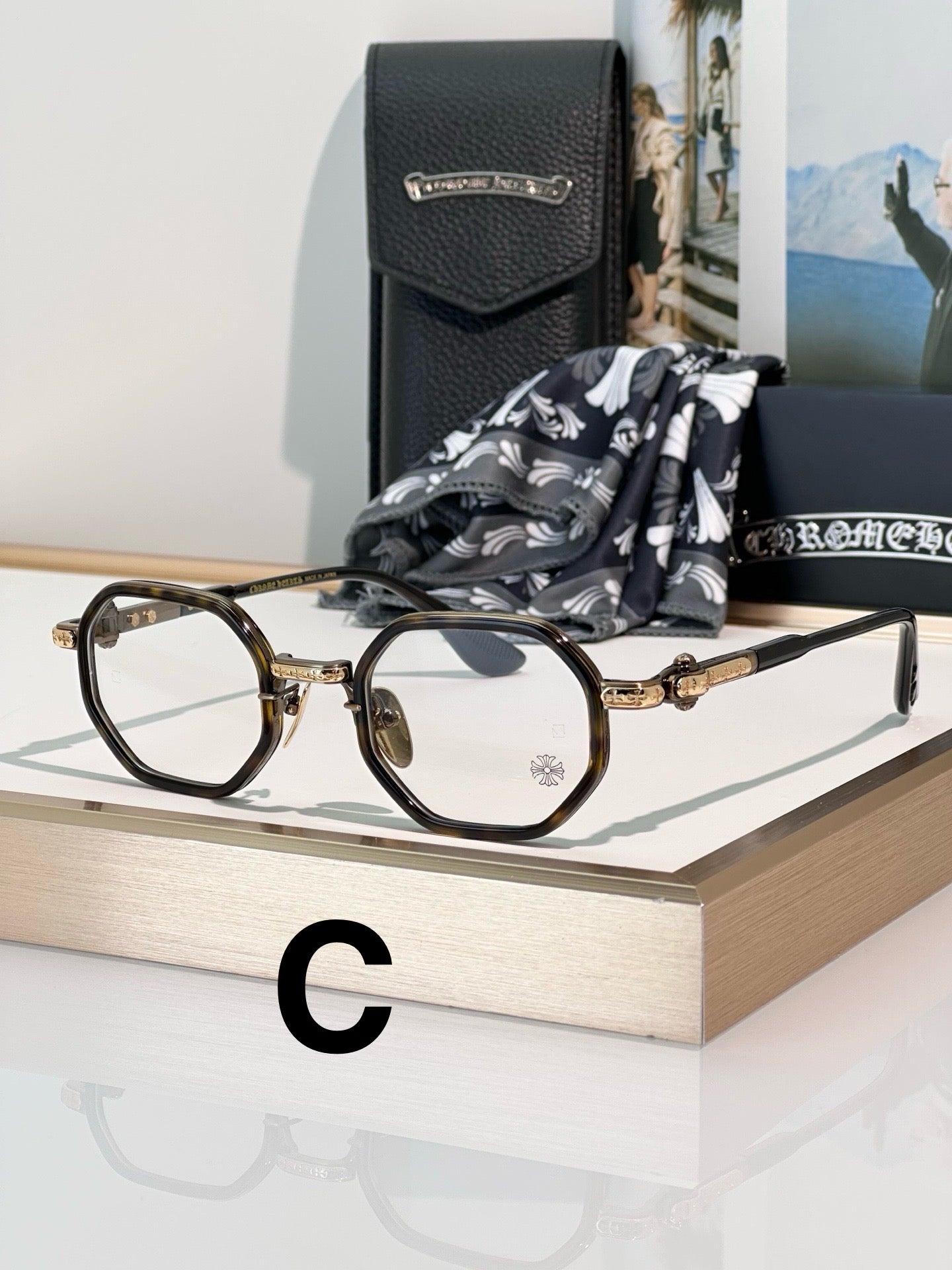 Inspired Chrome Hearts TATTERS Optical Glasses – Geometric Frame (1:1 Mirror Quality)
