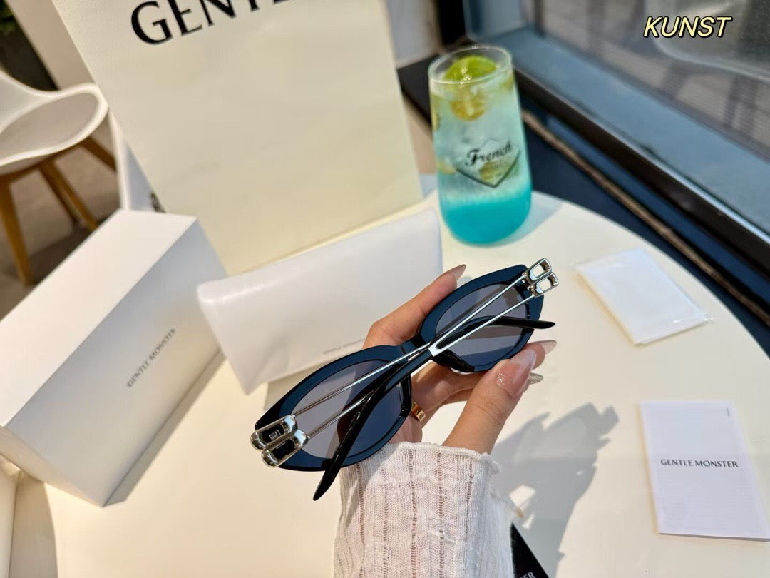 Inspired Gentle Monster Kunst 01 – Sophisticated Cat-Eye Sunglasses (1:1 Mirror Quality)