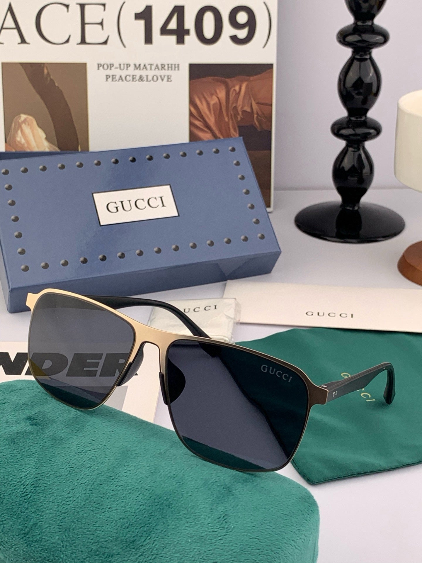 Gucci G4807 Aviator Polarized Sunglasses for Men (Inspired, 1:1 Mirror Quality)