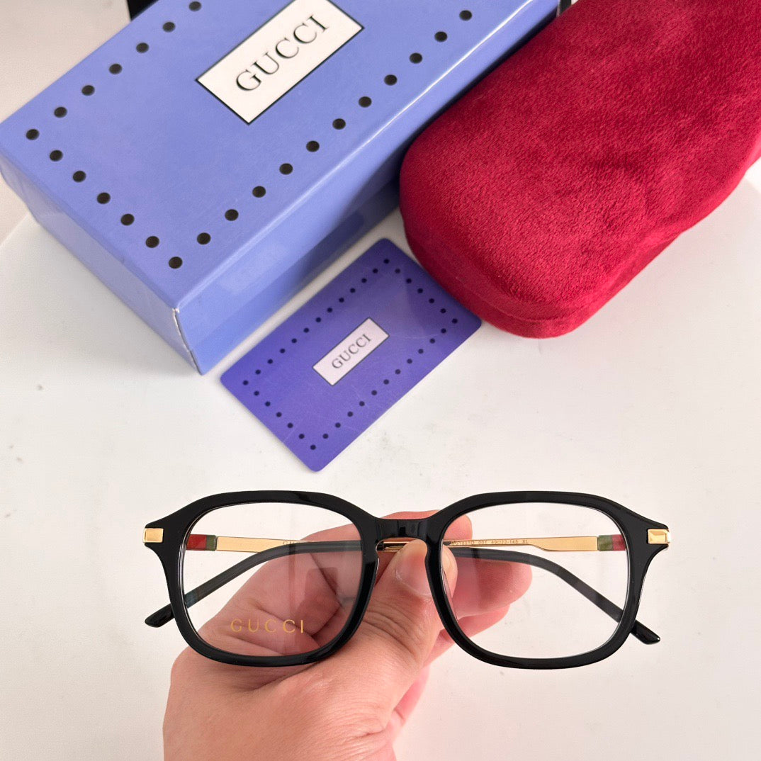 Gucci Inspired GG1891O Optical Glasses – Rectangular Acetate–Metal Frame