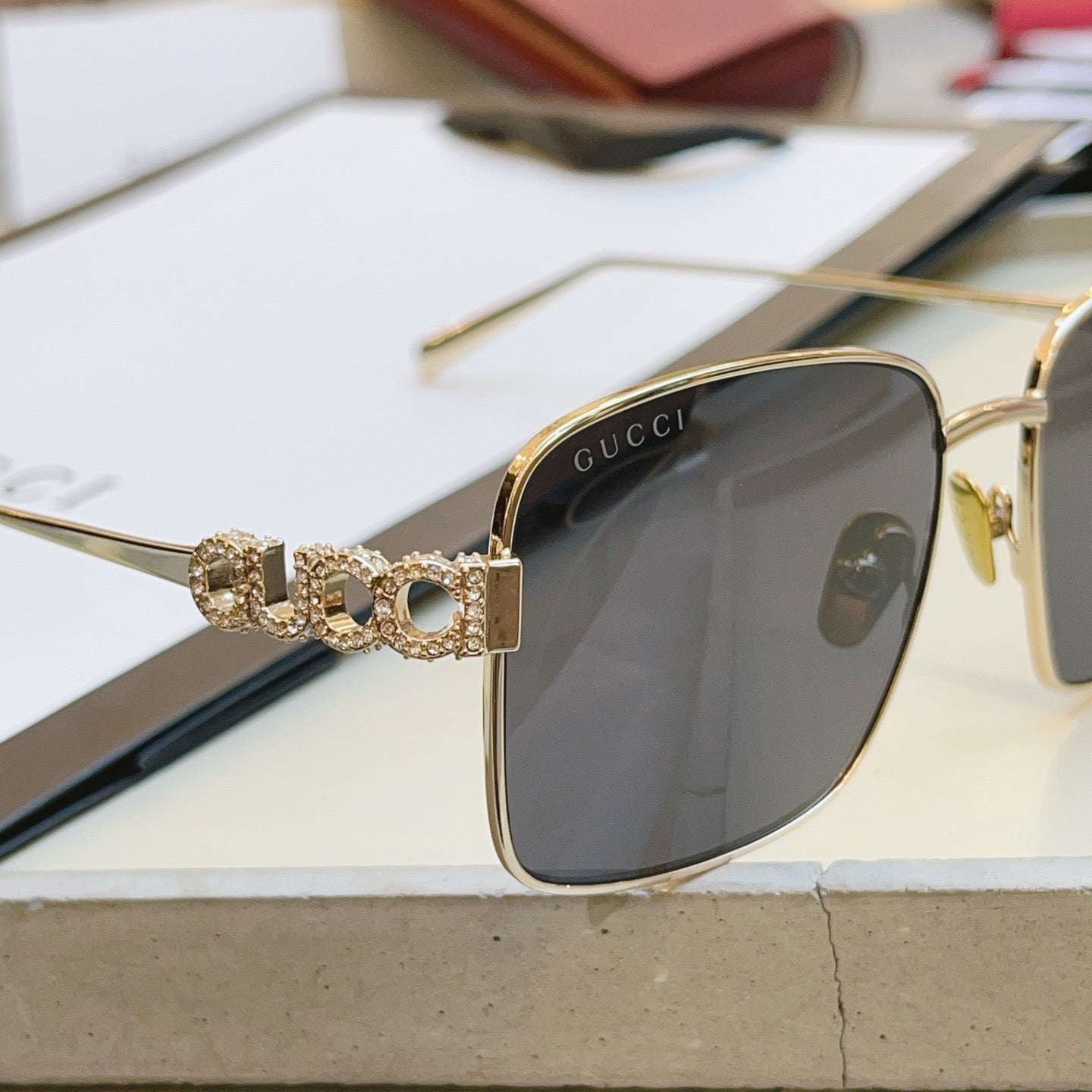 GG1937S Gucci Inspired Oversized Sunglasses – Square Metal Frame
