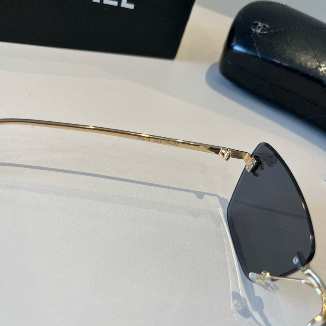 Inspired Chanel 6B073 – Rimless Square Sunglasses (1:1 Mirror Quality)