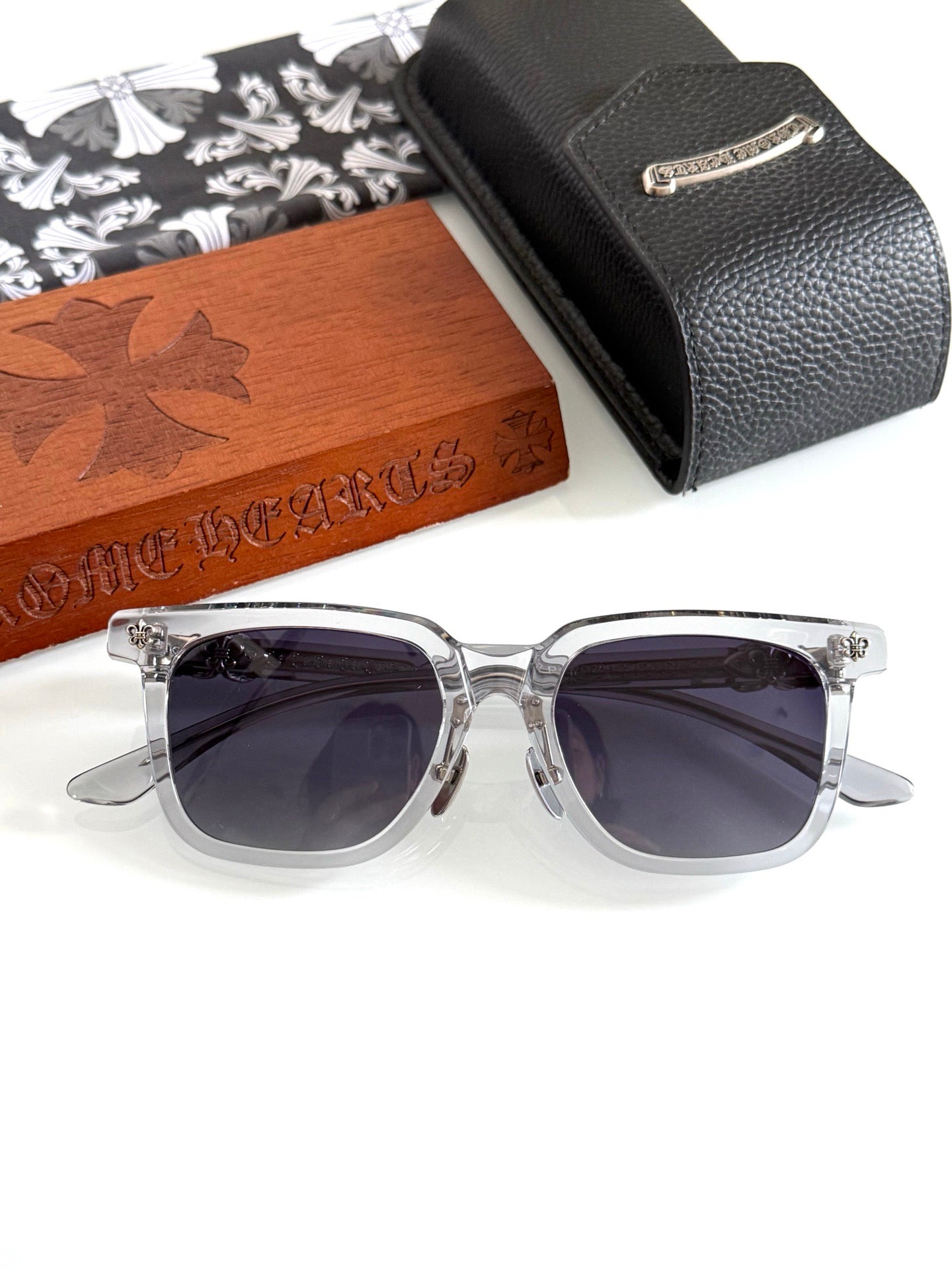 Inspired Chrome Hearts CH8127 – Thick Acetate Square Sunglasses (1:1 Mirror Quality)