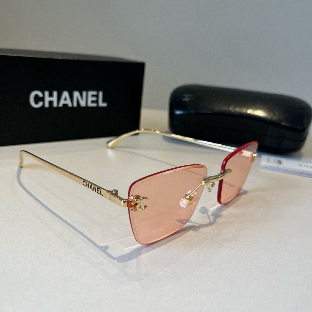 Inspired Chanel 6B073 – Rimless Square Sunglasses (1:1 Mirror Quality)