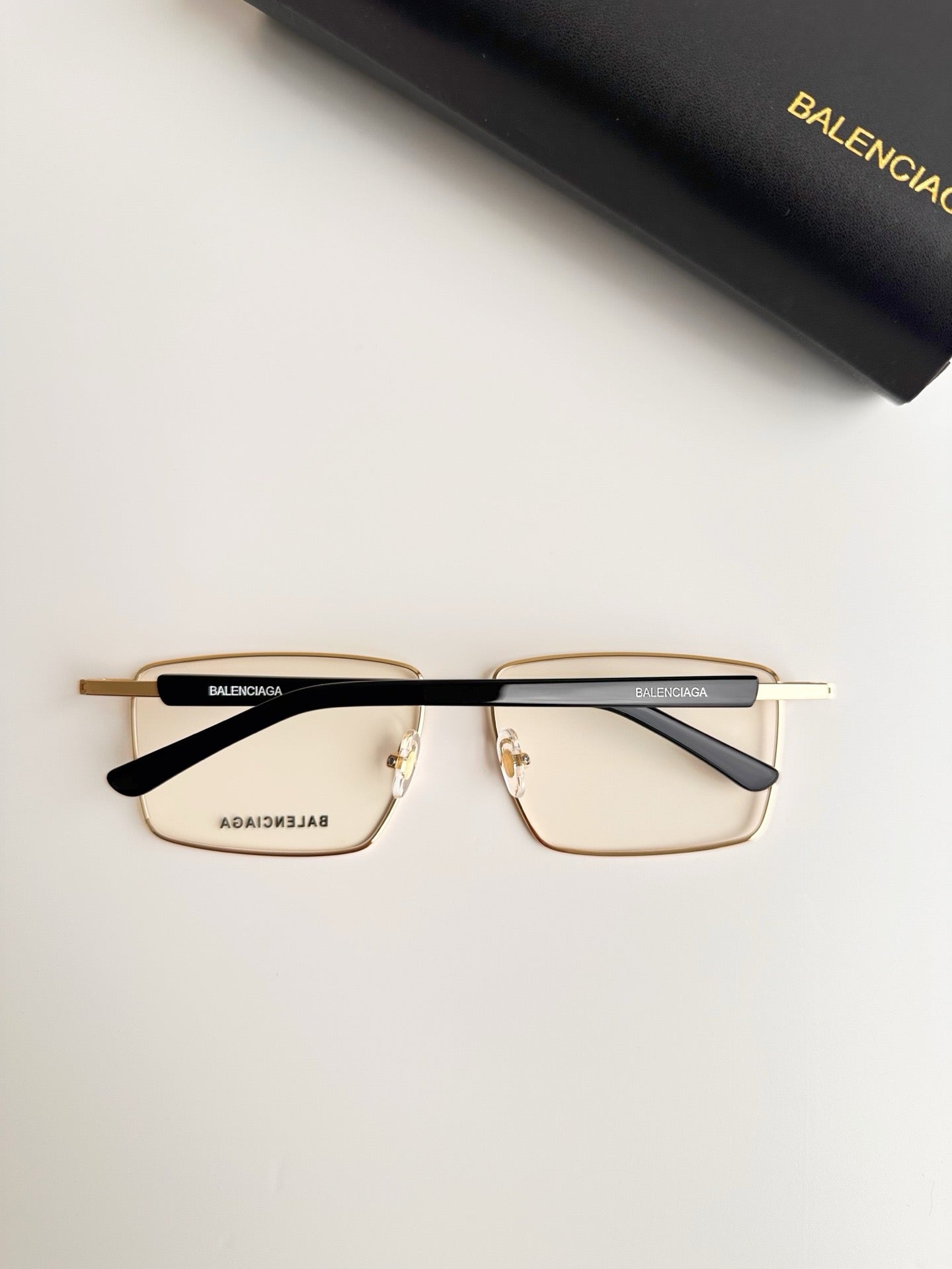 BB0247S 001 Glasses - Balenciaga inspired Gold Frame (1:1 Mirror Quality)