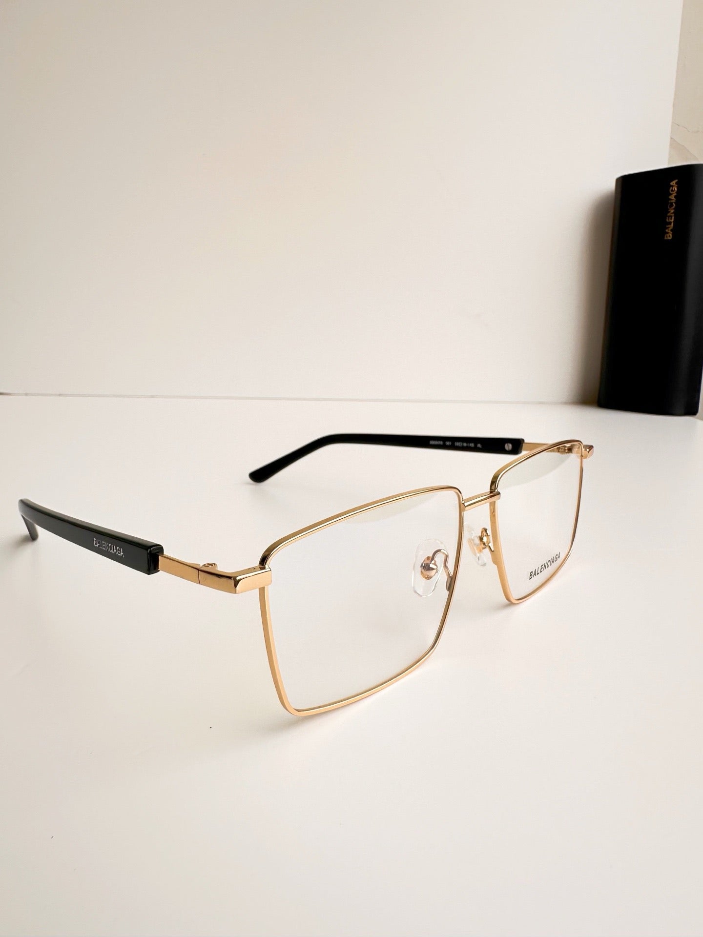 BB0247S 001 Glasses - Balenciaga inspired Gold Frame (1:1 Mirror Quality)