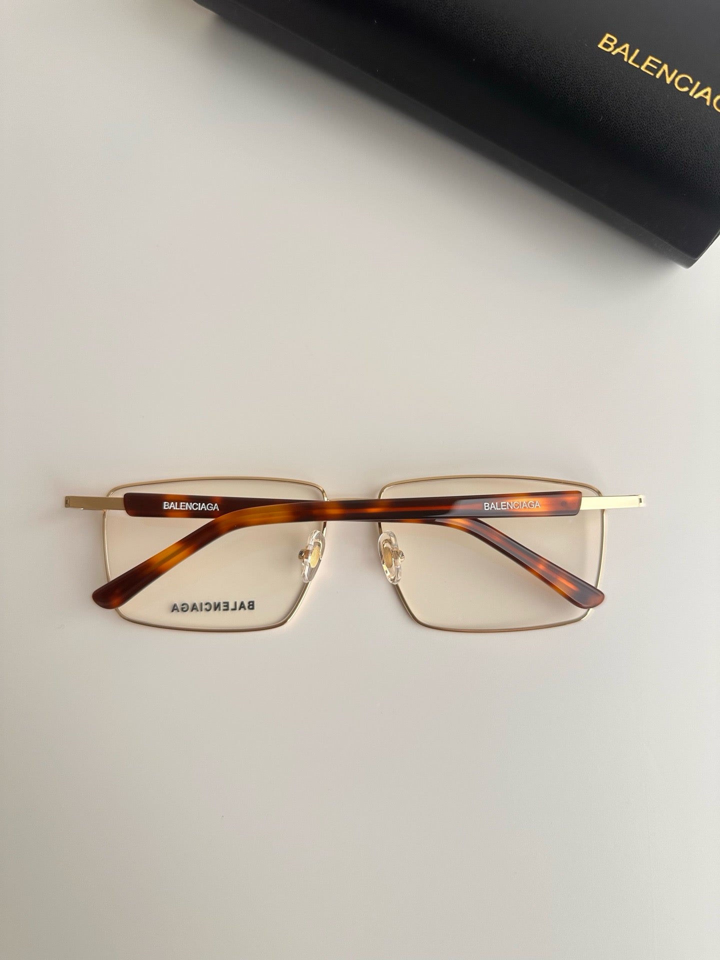 BB0247S 003 Glasses - Balenciaga inspired Gold Frame (1:1 Mirror Quality)