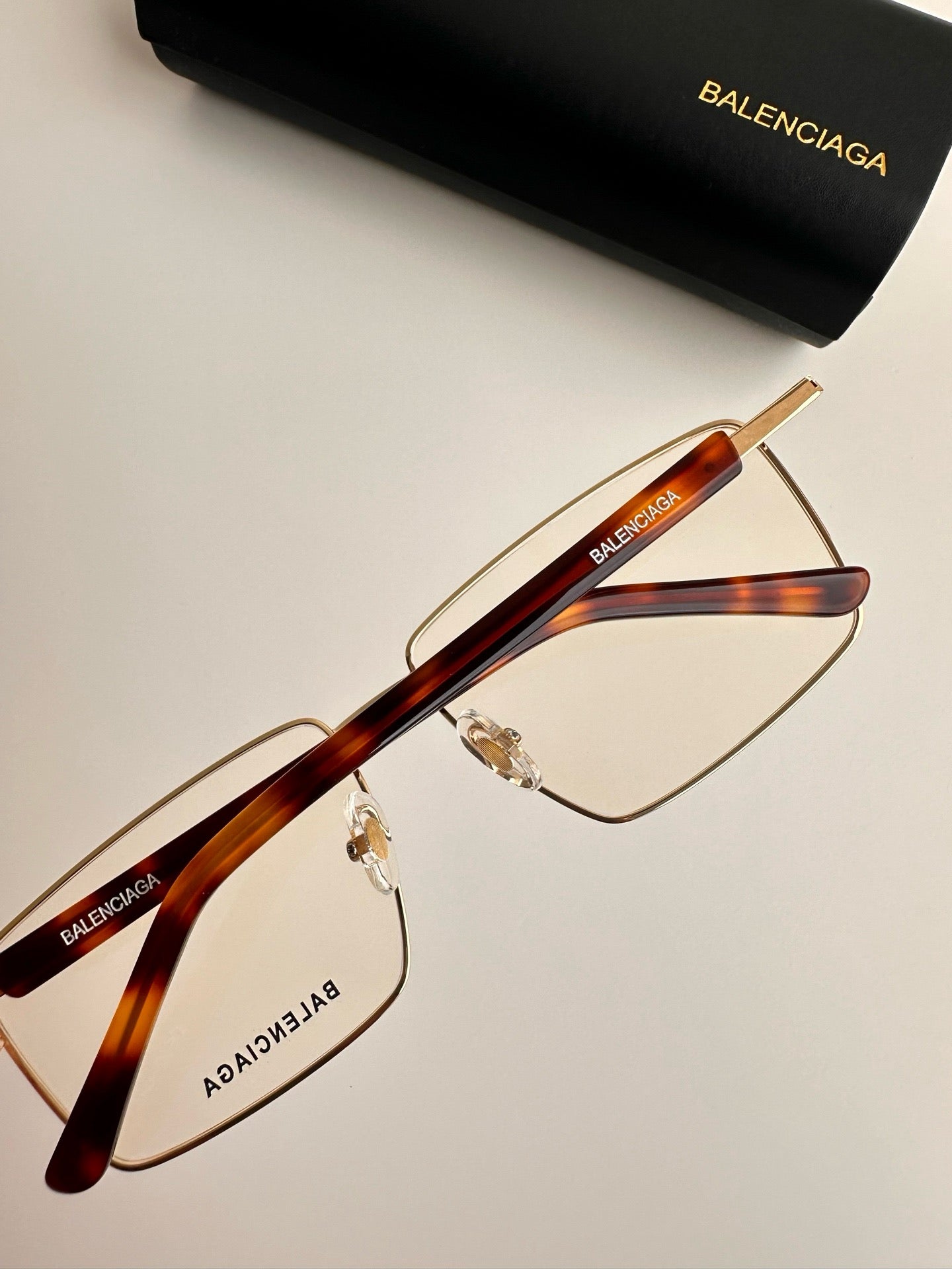 BB0247S 003 Glasses - Balenciaga inspired Gold Frame (1:1 Mirror Quality)