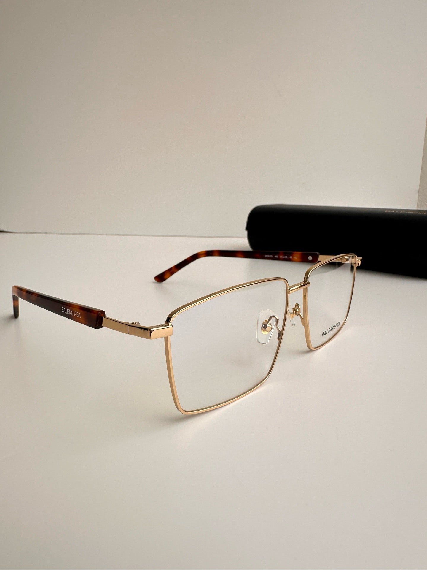 BB0247S 003 Glasses - Balenciaga inspired Gold Frame (1:1 Mirror Quality)