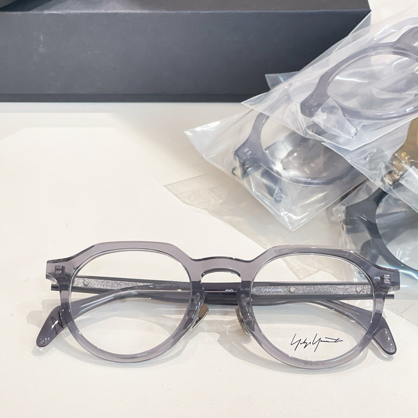 Model: 19-1005 Light Grey Eyeglasses -Inspired Yohji Yamamoto