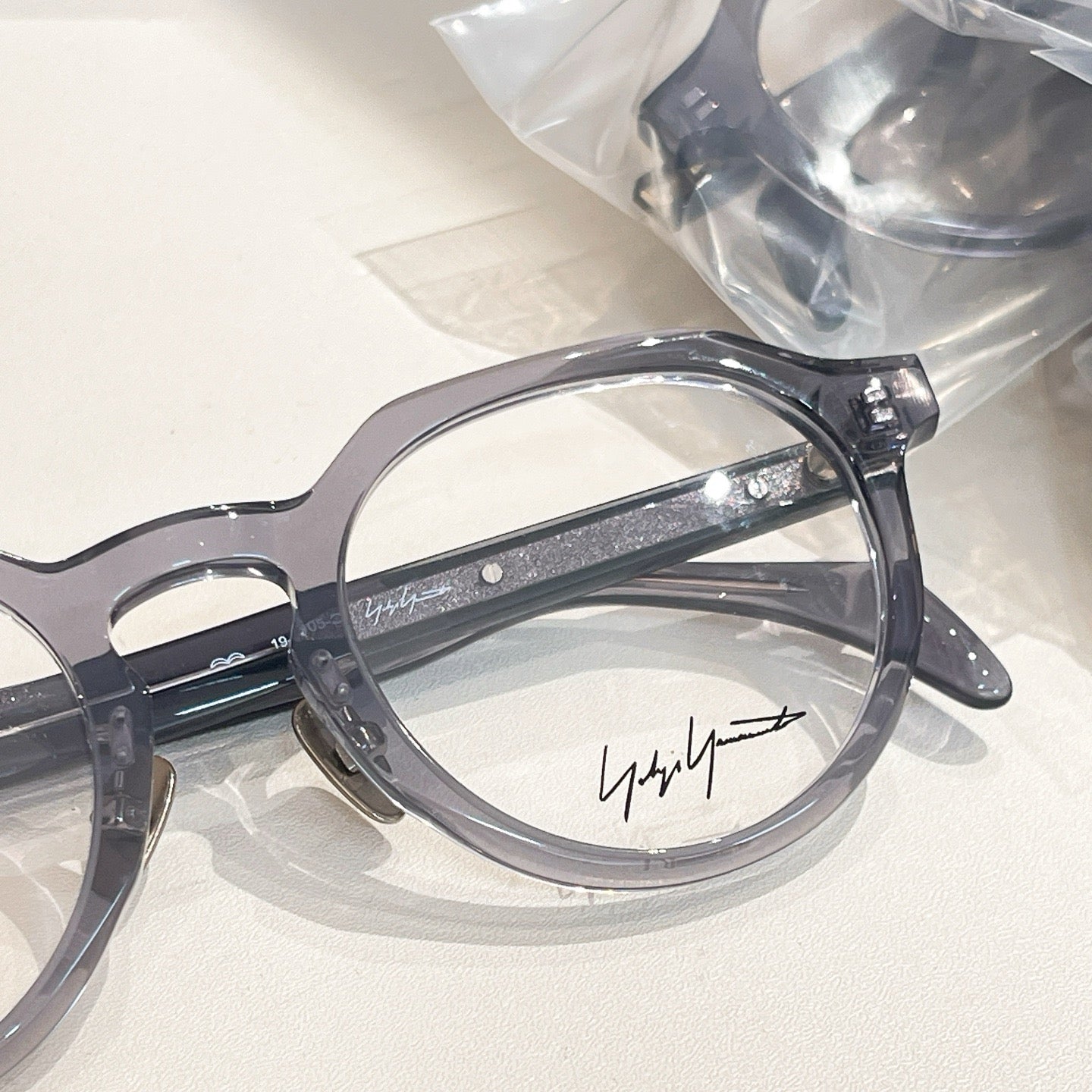 Model: 19-1005 Light Grey Eyeglasses -Inspired Yohji Yamamoto