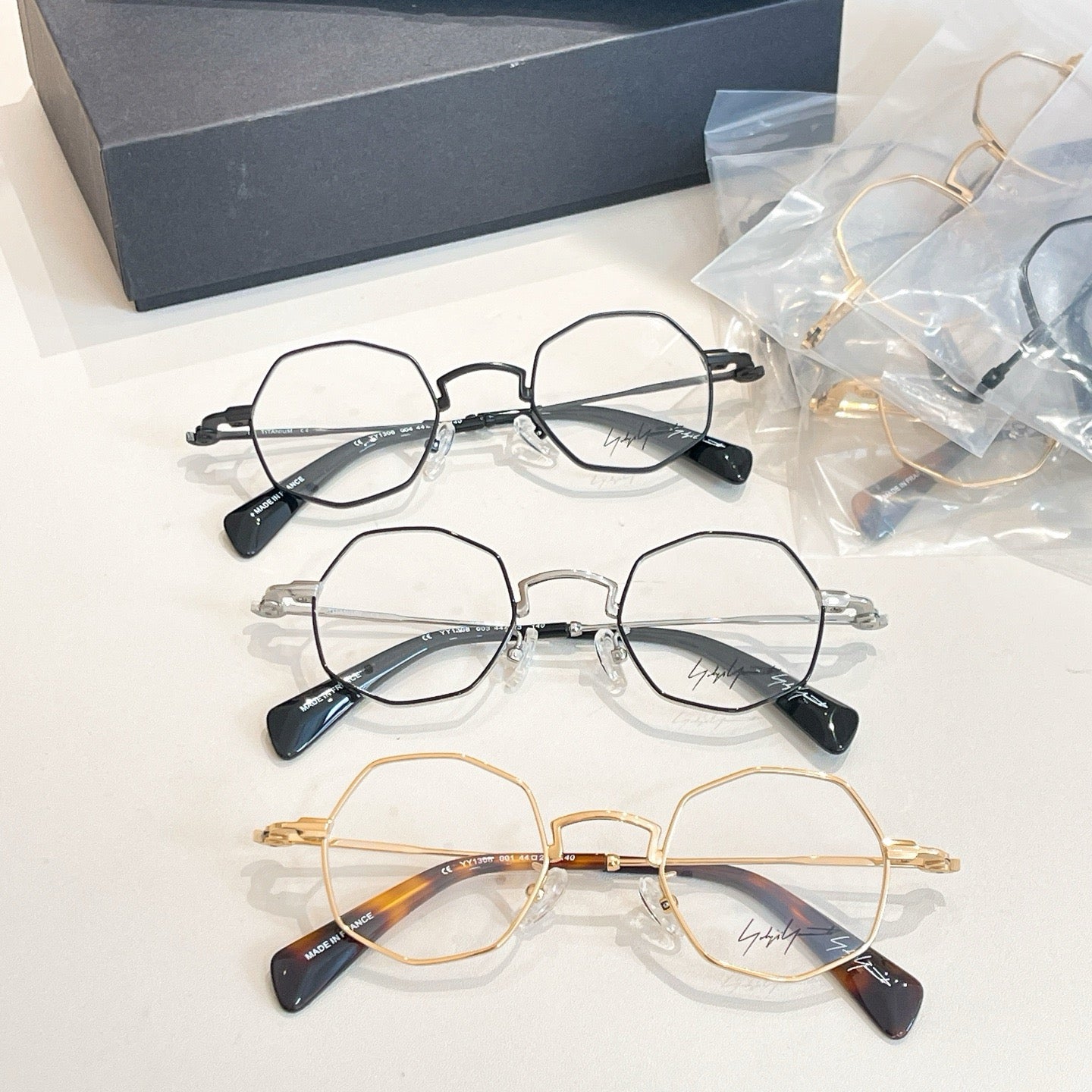 Model: YY1308 Silver Eyeglasses -Inspired Yohji Yamamoto