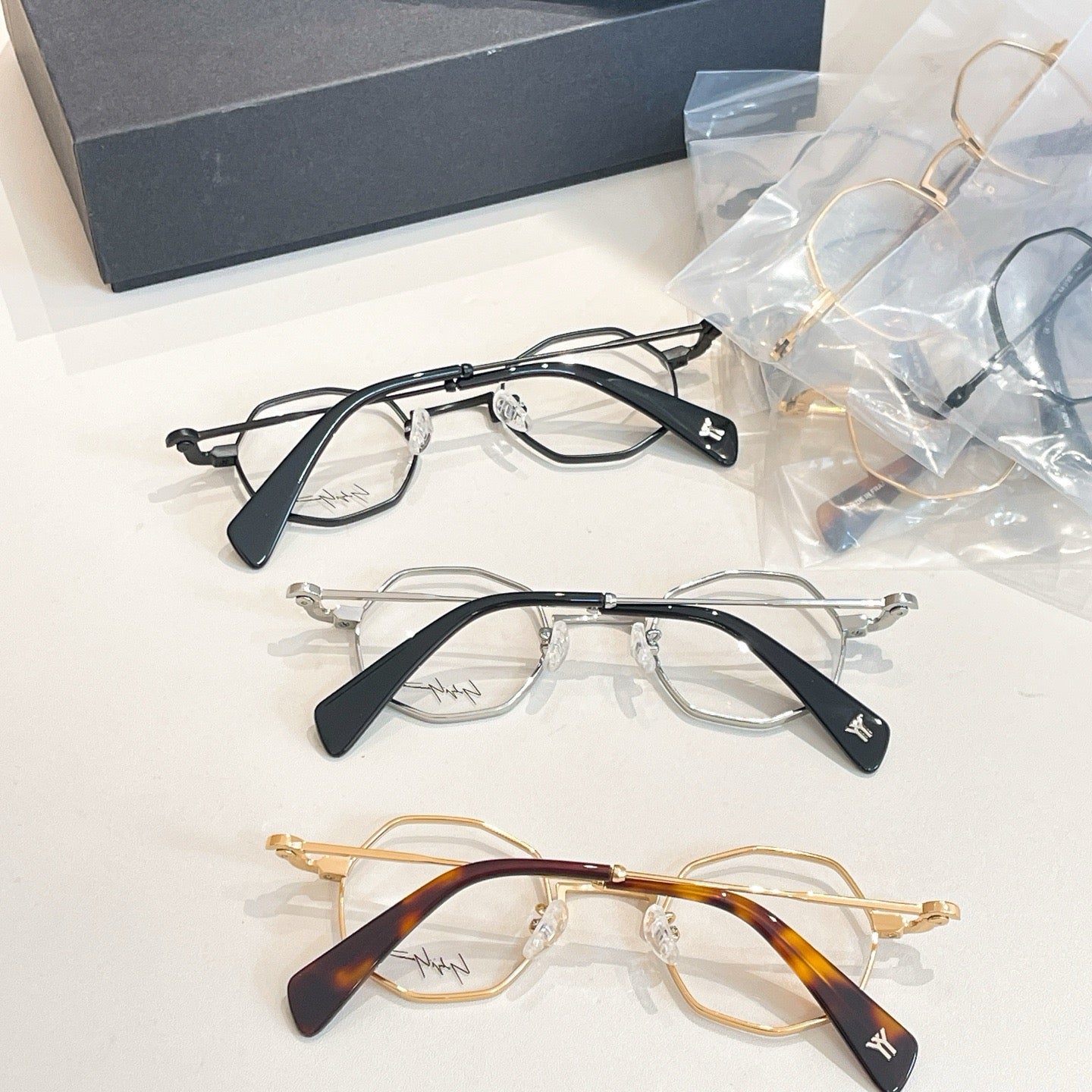 Model: YY1308 Silver Eyeglasses -Inspired Yohji Yamamoto