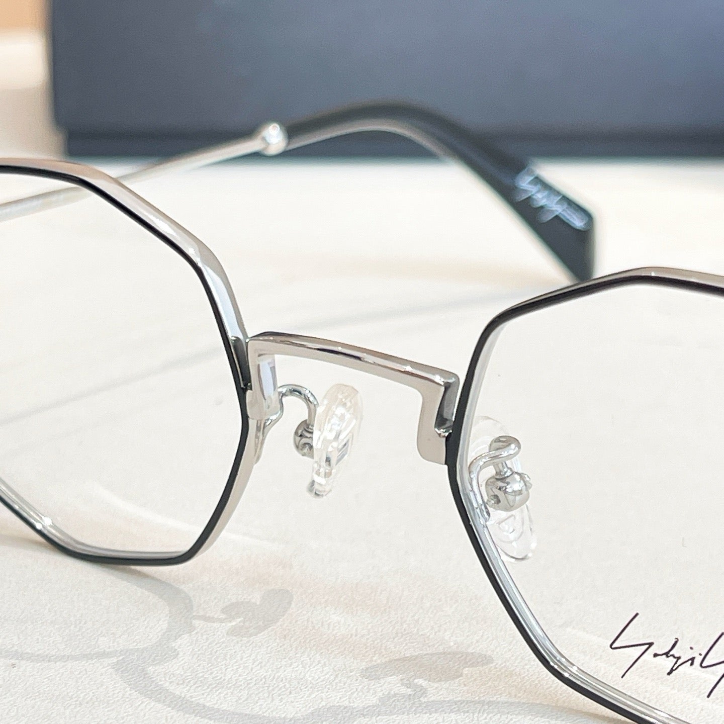 Model: YY1308 Silver Eyeglasses -Inspired Yohji Yamamoto