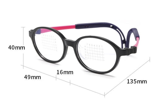 Children’s Flexible Myopia Control Glasses – Model T111
(Ages 7–12)