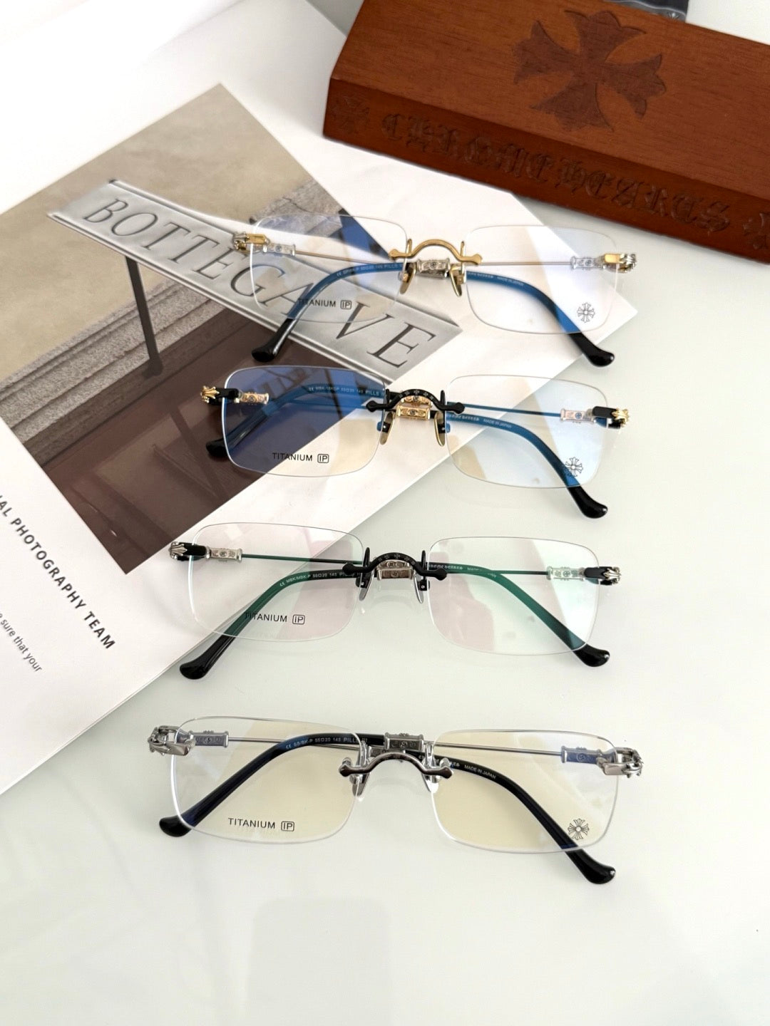 Chrome Hearts Pills III – Rimless Titanium Eyeglasses (1:1 Mirror Quality)