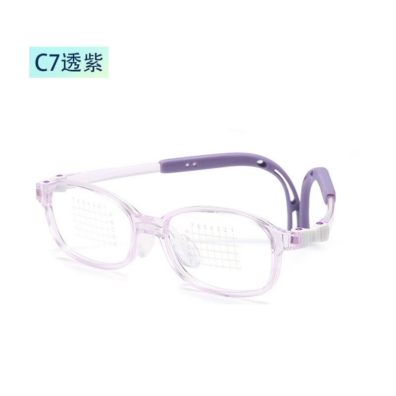 Kids Ultra-Flexible Silicone Glasses – Lightweight Myopia Frame (Model T115)
