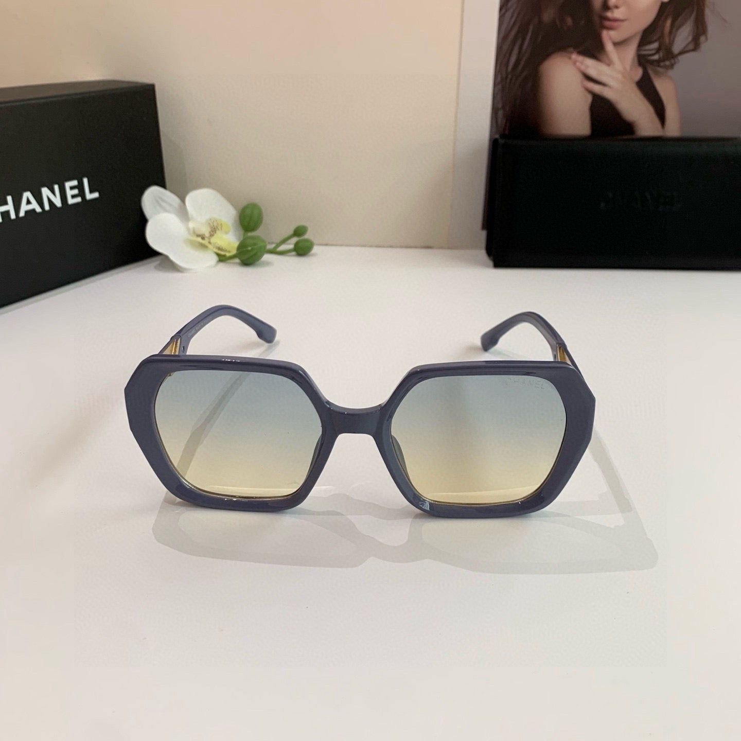 Inspired Chanel 40228 – Oversized Geometric Sunglasses (1:1 Mirror Quality)