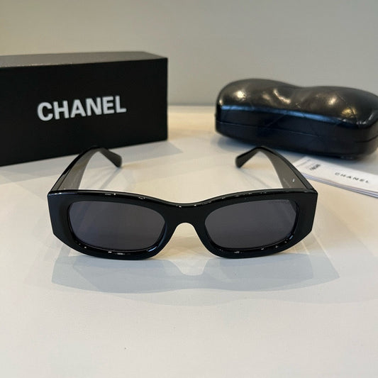 Inspired Chanel 5525 – Rectangular Acetate Sunglasses with Logo Temples (1:1 Mirror Quality)