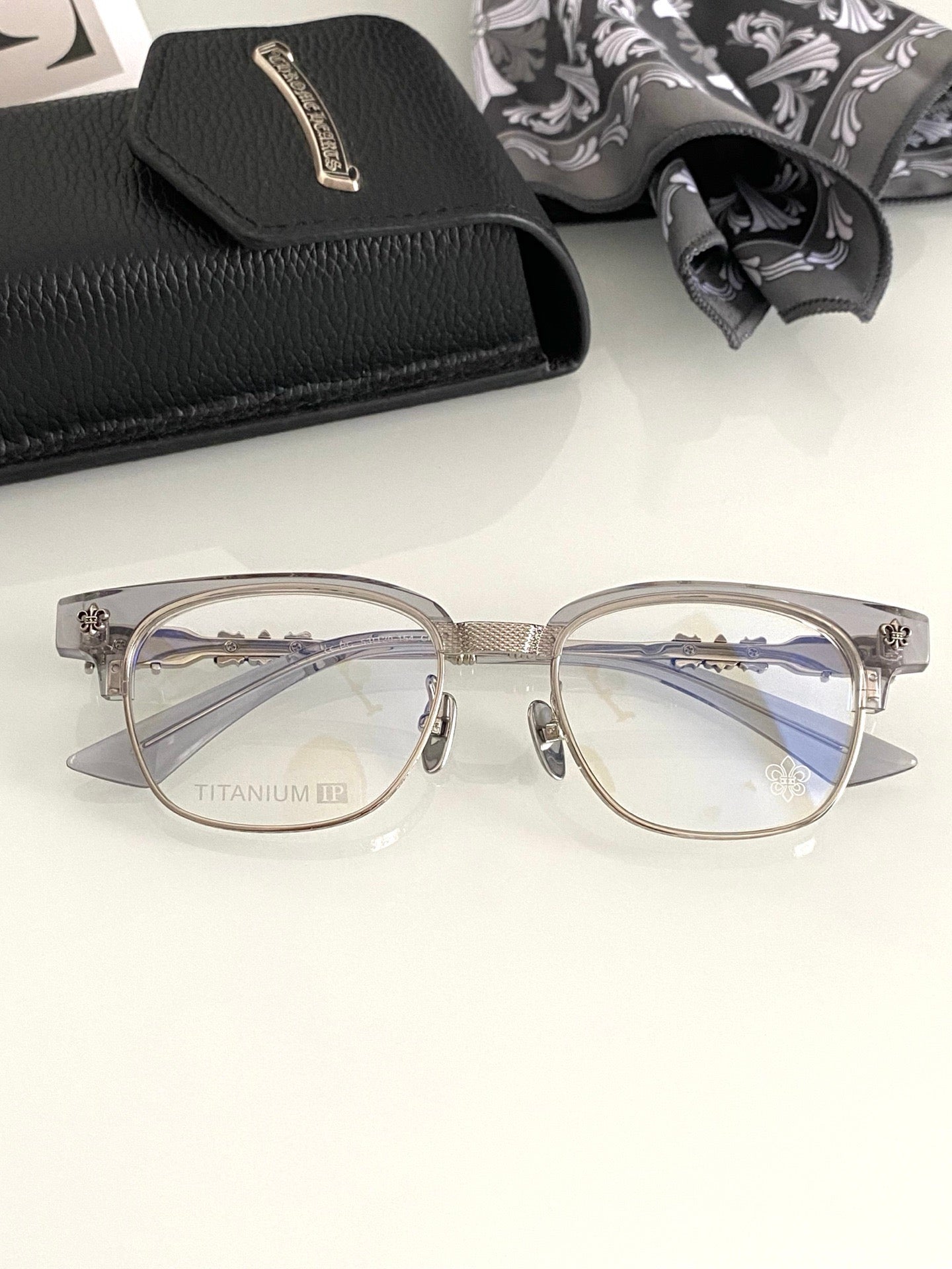 Inspired Chrome Hearts CH8224 – Bold Browline Optical Eyeglasses (1:1 Mirror Quality)