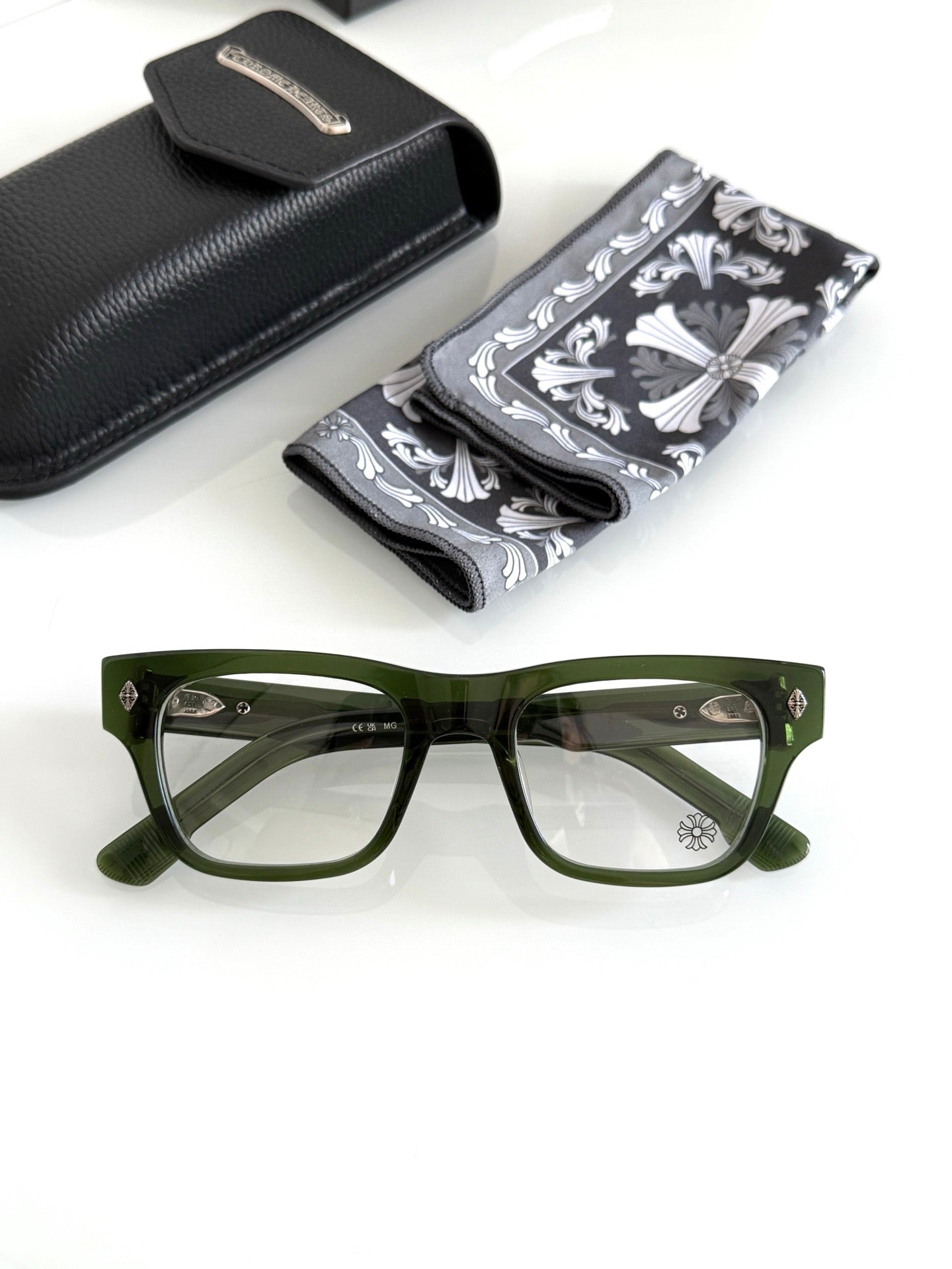 Inspired Chrome Hearts CRYPDIC – Classic Rectangular Eyeglasses (1:1 Mirror Quality)