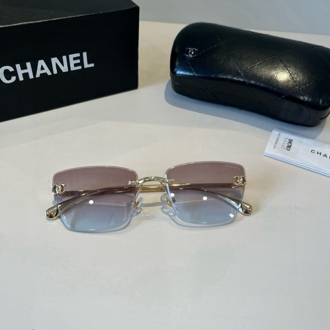 Inspired Chanel 6B073 – Rimless Gradient Square Sunglasses (1:1 Mirror Quality)