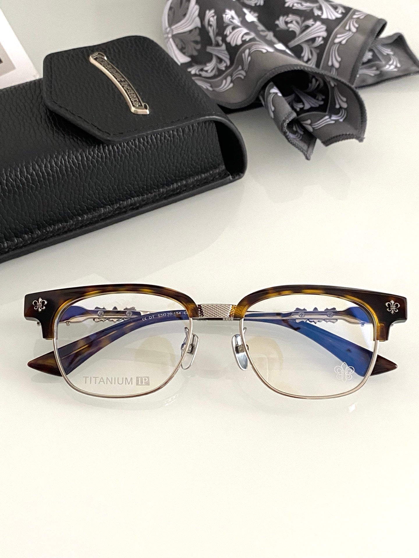 Inspired Chrome Hearts CH8224 – Bold Browline Optical Eyeglasses (1:1 Mirror Quality)