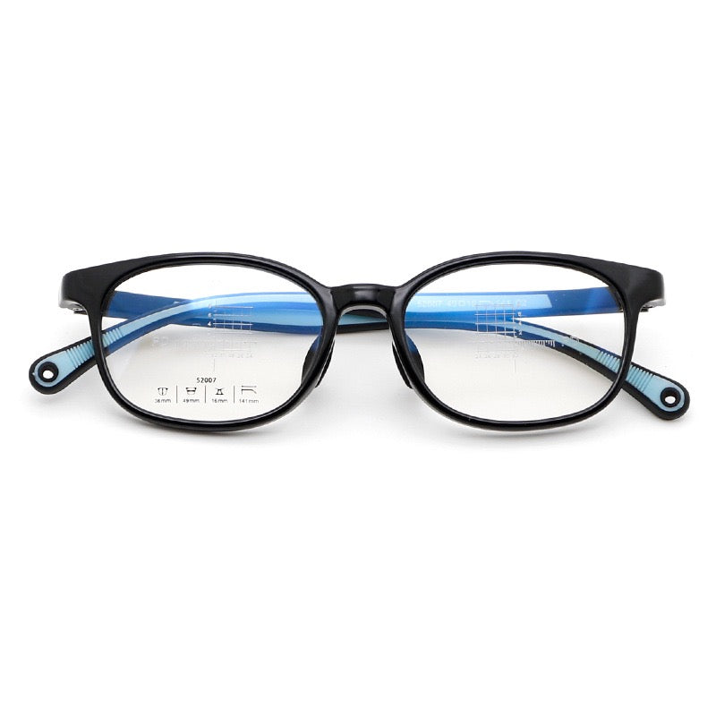 Kids Myopia Control Glasses – model: 52007 Lightweight Silicone Frame (Ages 7–12)