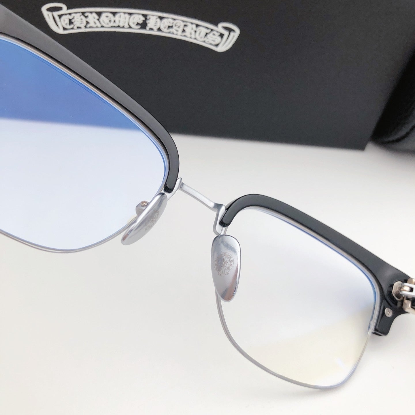 Inspired Chrome Hearts EVAGILIST – 925 Silver Browline Eyeglasses (1:1 Mirror Quality)