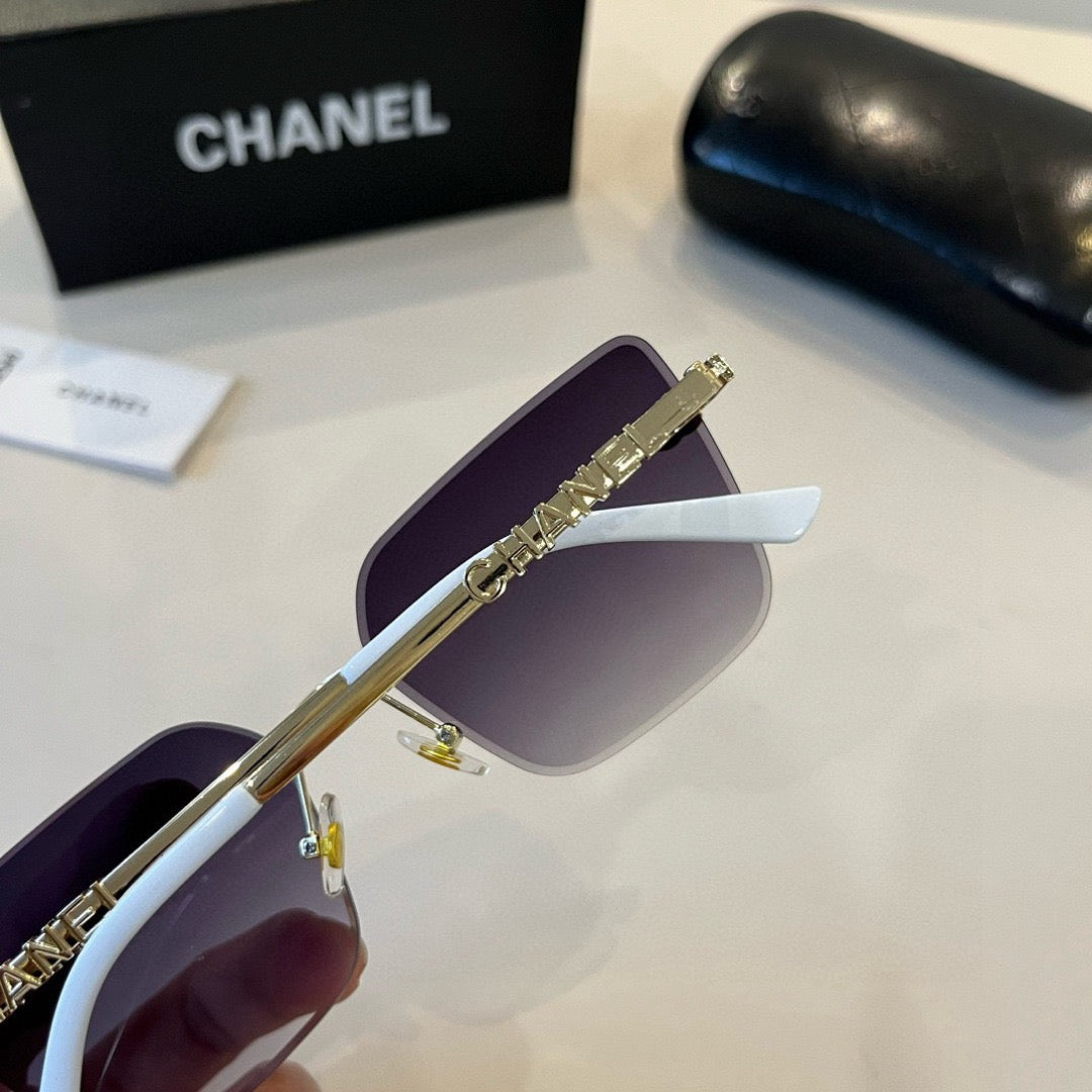 Inspired Chanel 68071 – Rimless Pink Sunglasses with Logo Temples (1:1 Mirror Quality)