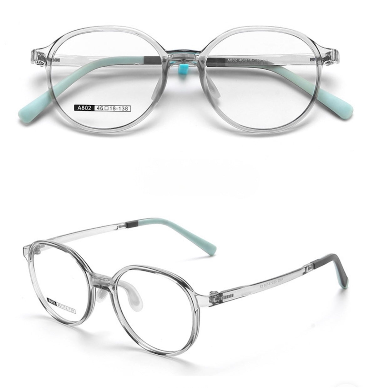 Kids Round Optical Glasses – Model A802 (Ages 7–12)