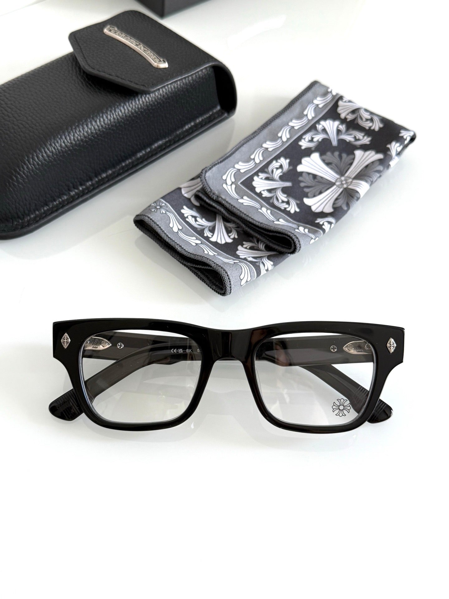 Inspired Chrome Hearts CRYPDIC – Classic Rectangular Eyeglasses (1:1 Mirror Quality)