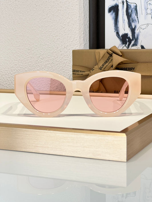 Inspired Burberry B4390 – Transparent Pink Cat-Eye Sunglasses (1:1 Mirror Quality)