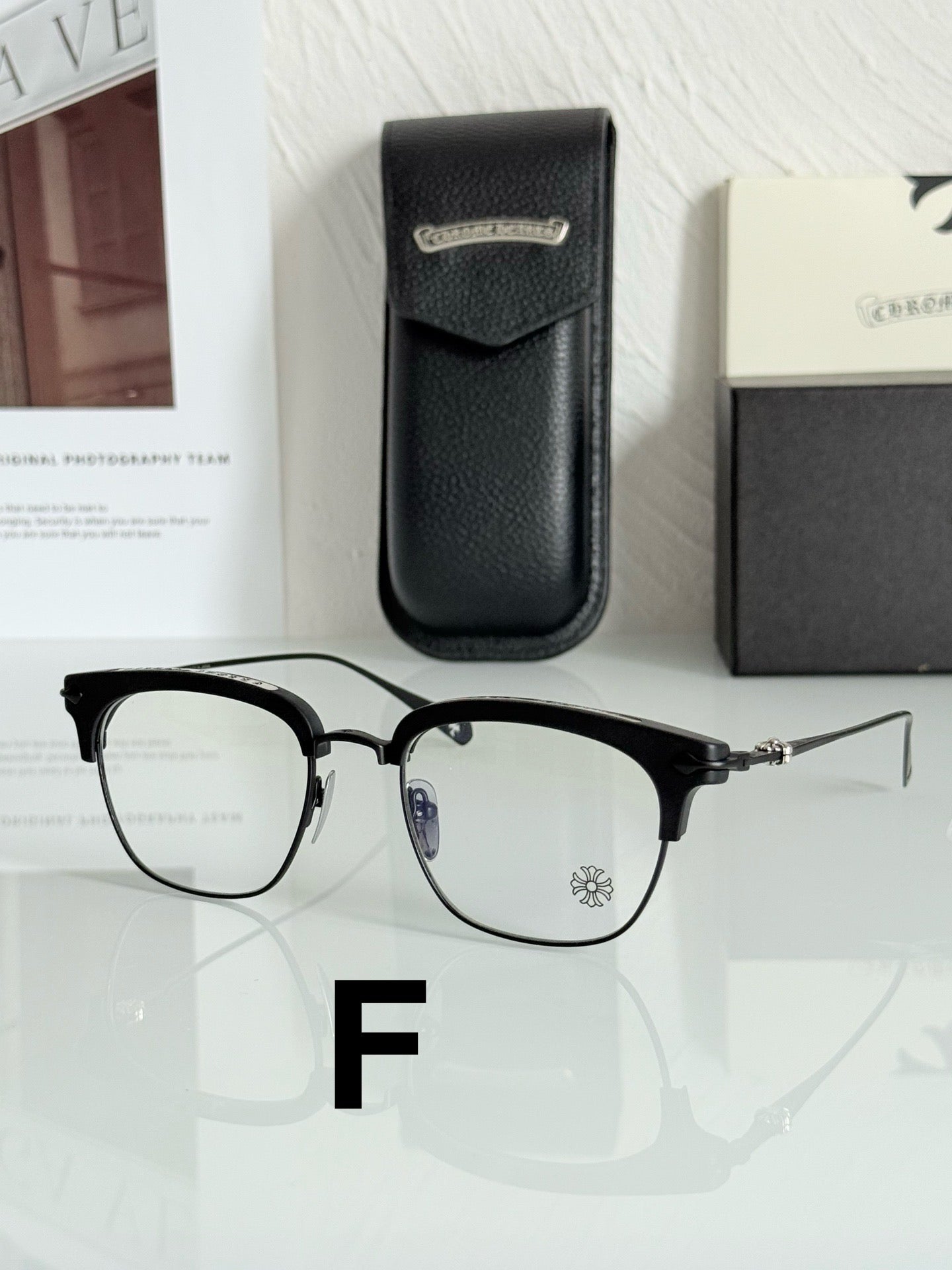 Chrome Hearts Model: SLUNTRADICTION – Premium Half-Rim Eyeglasses (925 Silver, 1:1 Mirror Quality)