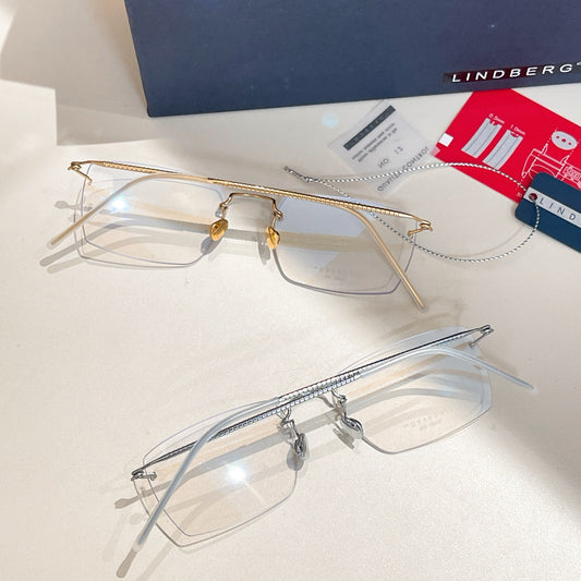 Inspired Lindberg 2422 – Rimless Titanium Eyeglasses (1:1 Mirror Quality, 18K Finish)
