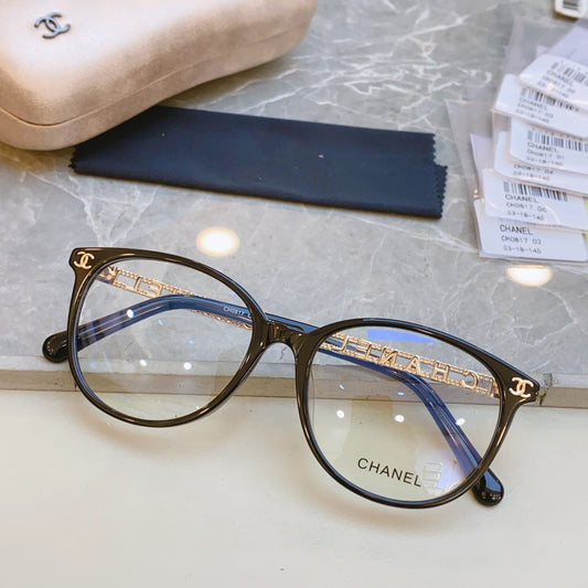 Inspired Chanel CH0817 – Cat-Eye Eyeglasses with Logo Chain Temples (1:1 Mirror Quality)