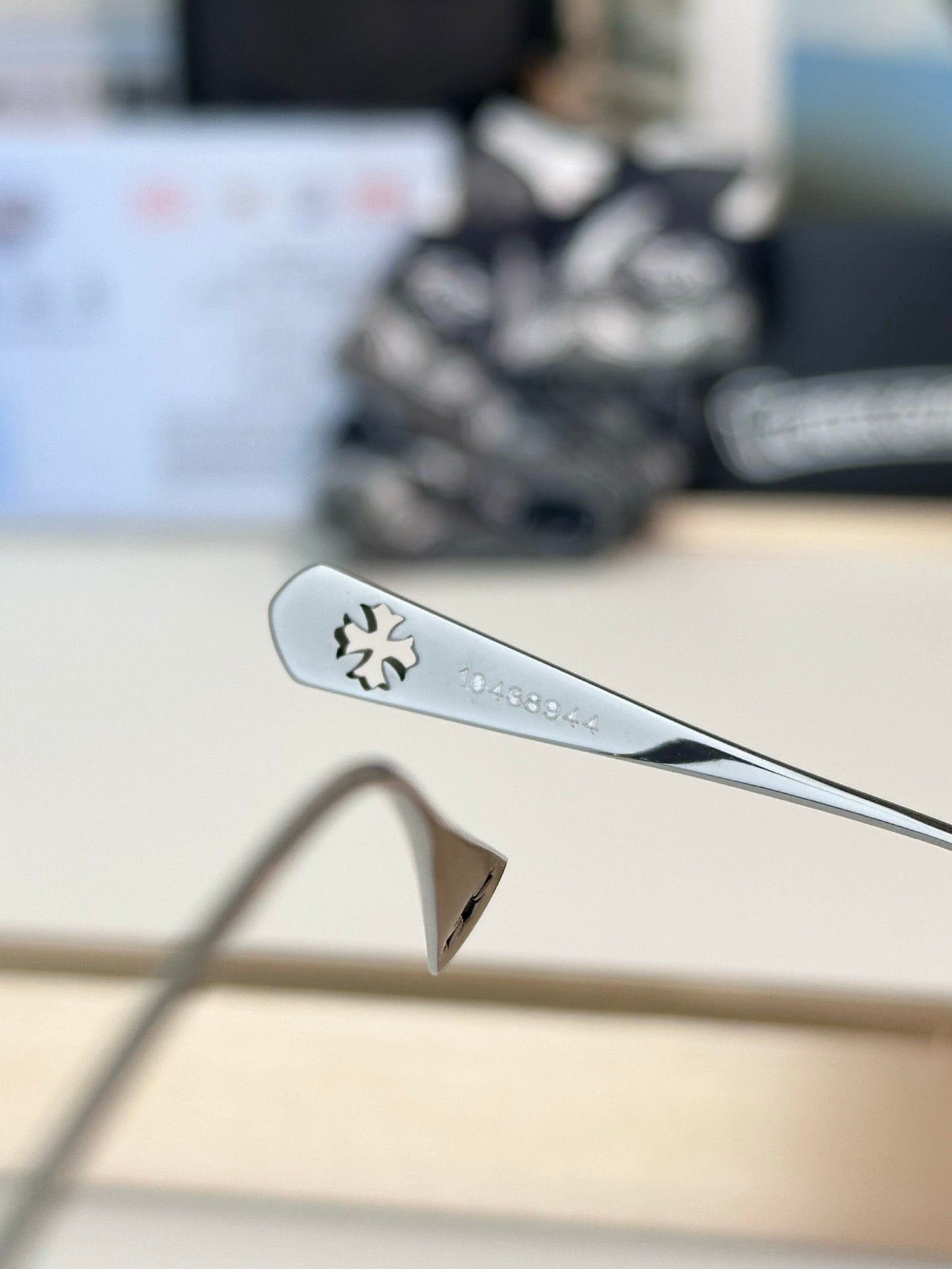 Chrome Hearts Model: SLUNTRADICTION – Premium Half-Rim Eyeglasses (925 Silver, 1:1 Mirror Quality)