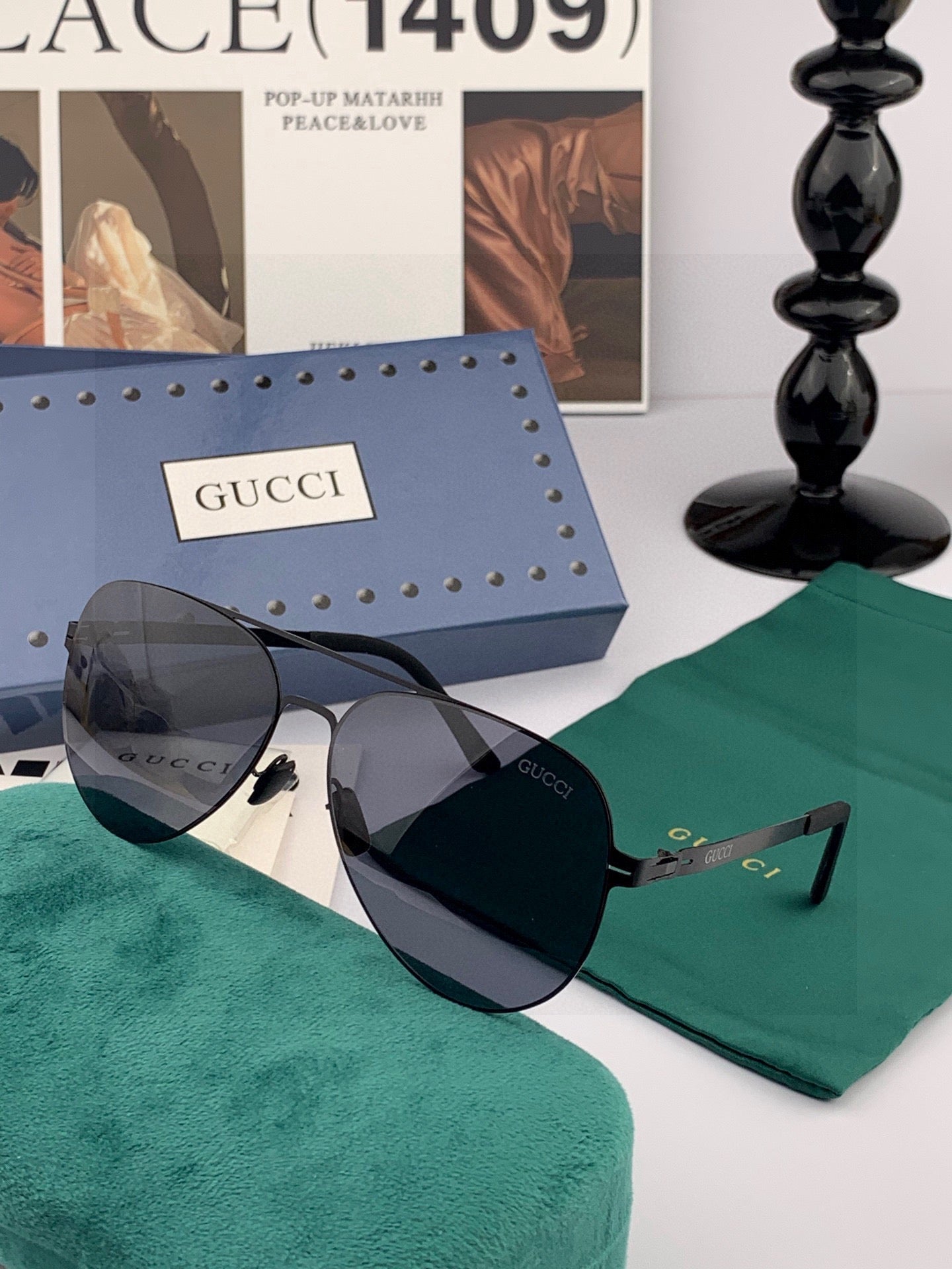 Gucci G1732 Unisex Rimless Gradient Sunglasses (Inspired, 1:1 Mirror Quality)