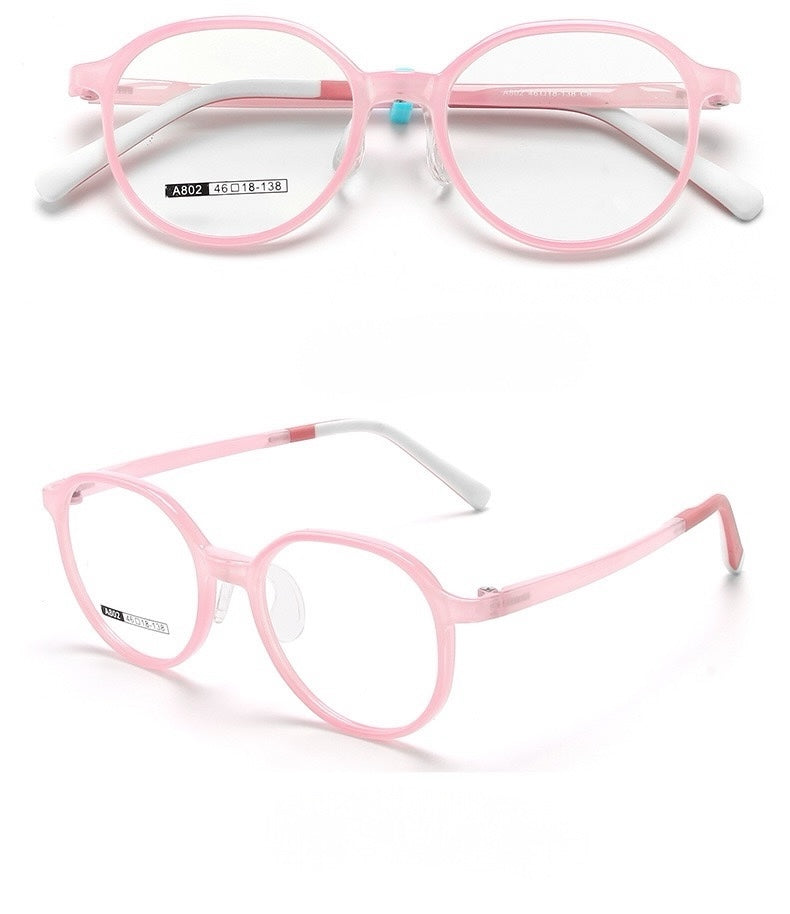 Kids Round Optical Glasses – Model A802 (Ages 7–12)