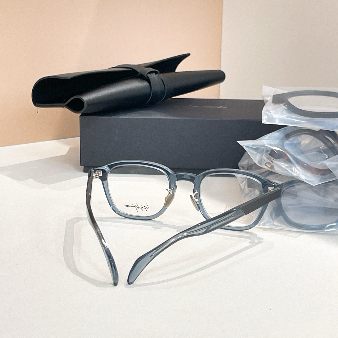 Model: 19-1006 Clear Blue Grey Eyeglasses -Inspired Yohji Yamamoto